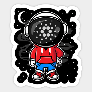 Hiphop Astronaut Cardano Crypto ADA Coin To The Moon Token Cryptocurrency Wallet Cardano HODL Birthday Gift For Men Women Kids Sticker